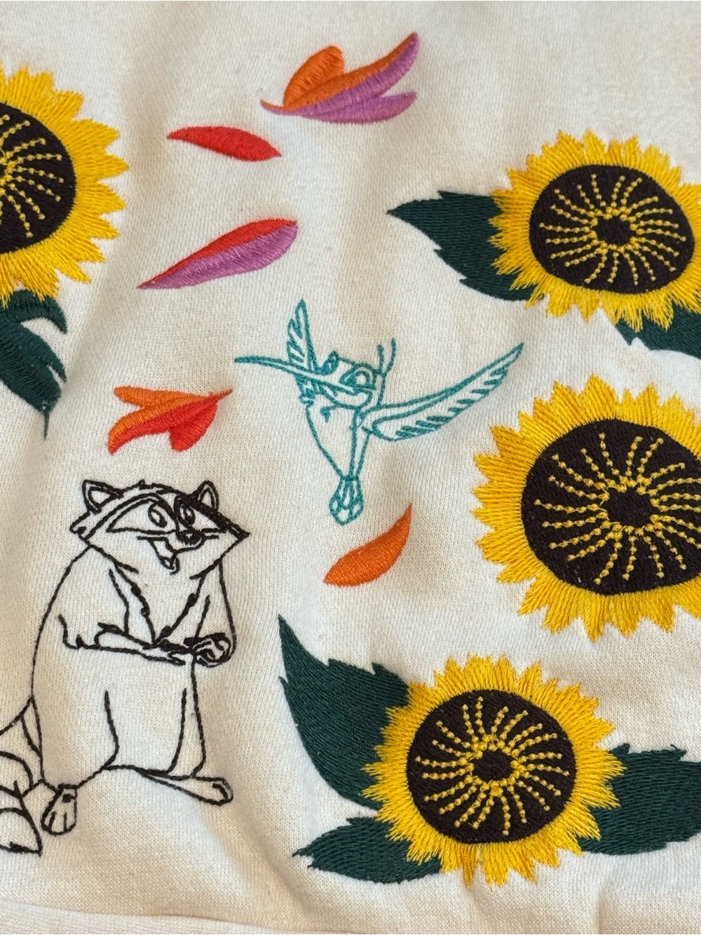 Disney Pocahontas Embroidered Sweatshirt | Princess | Sunflowers - Picture 5 of 6